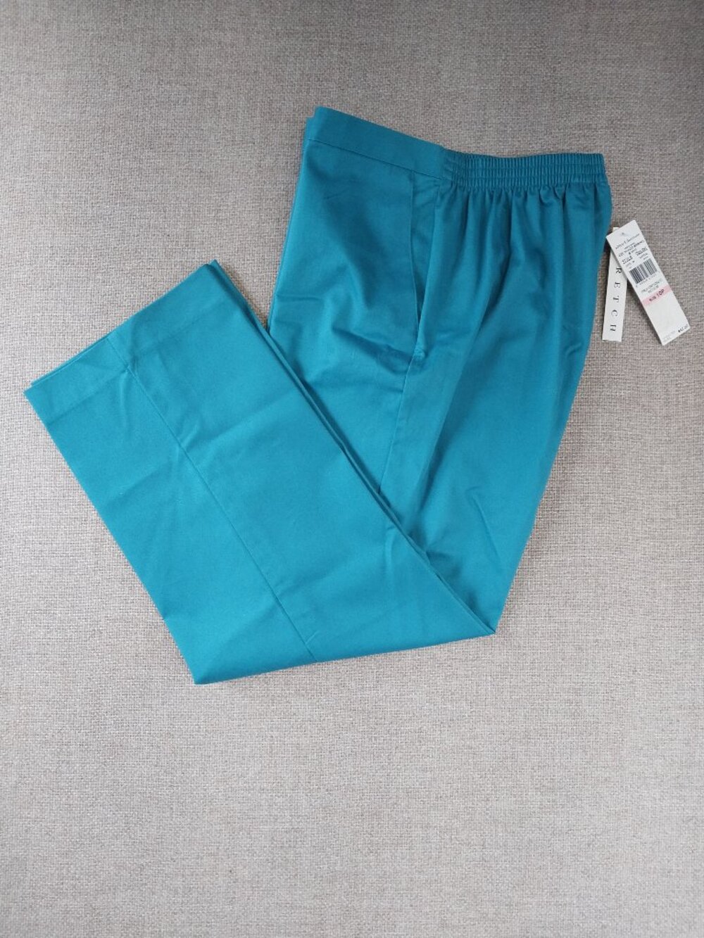 Alfred Dunner Blue Womens Slacks Pockets Elastic Waist Blue  NWT  Size 10 Petite